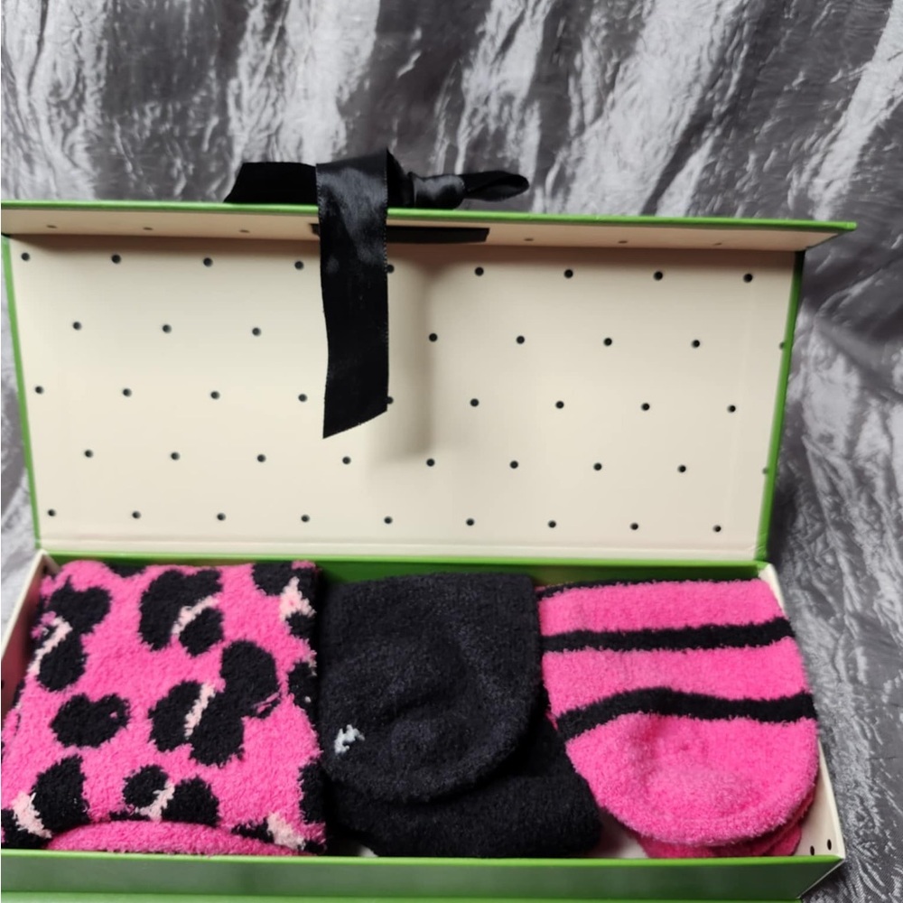 Kate Spade Pink and Black Socks Set